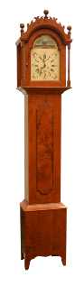 Whales Tail Grandfather Tall Case Clock Tiger Maple
